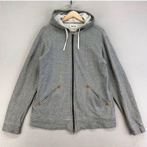 Taylor Stitch The Apres Hoodie Sweatshirt Mens M 40 Striped Organic Cotton Hemp